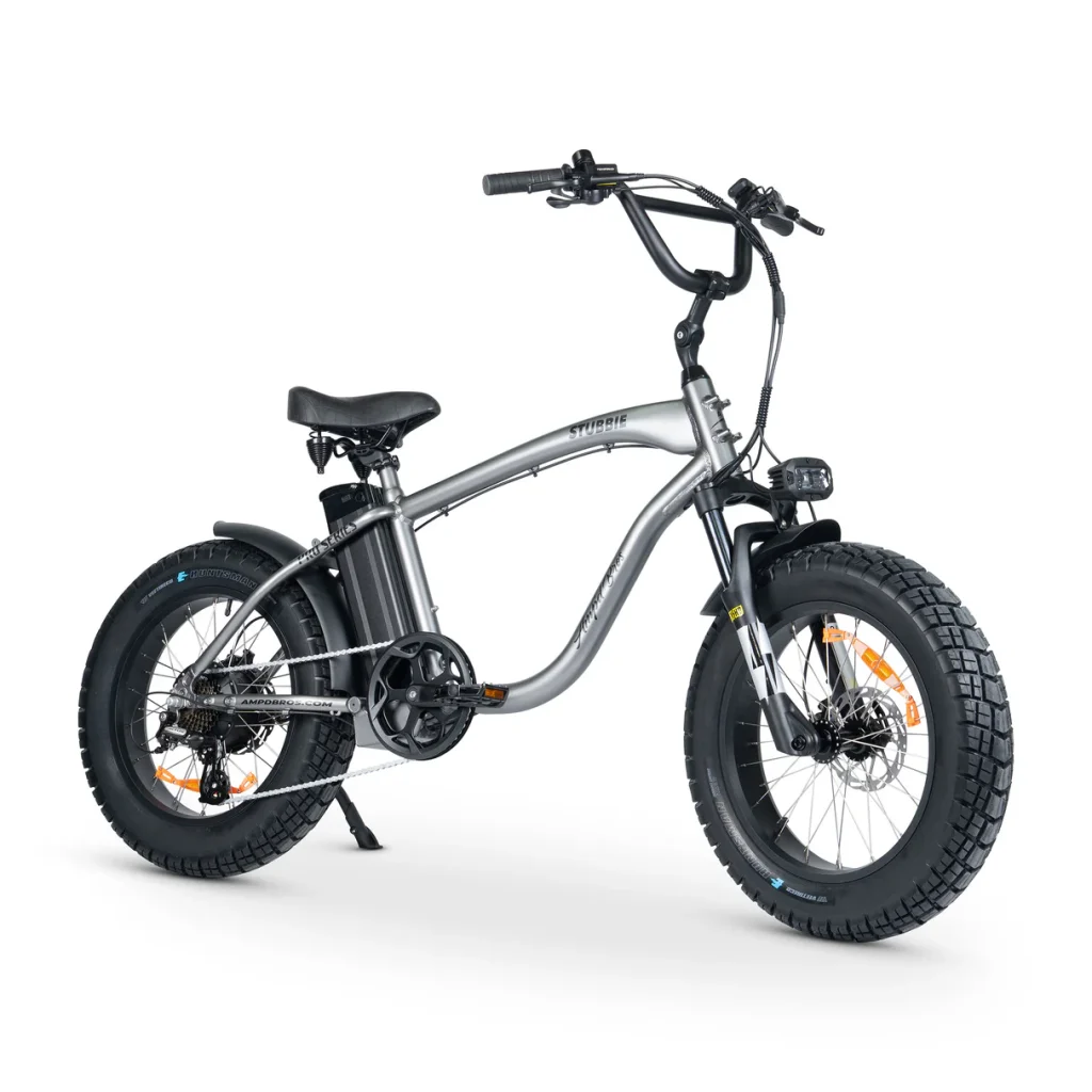 Stubbie pro electric bike in silver